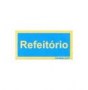Sinalética (Refeitório) Plástico Adesivo 17x5.5mm
