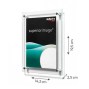 Expositor Parede A6 DEFLECTO Vertical/ Horizontal (25x143x195mm)