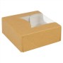 Caixa Cartão Kraft Com Janela Sushi 10x10x4cm (50un)