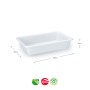 Tabuleiro Hotelaria 30x21x6cm PLASTICFORTE Branco (2 Litros)