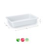 Tabuleiro Hotelaria 34x23x7cm PLASTICFORTE Branco (3,6 Litros)