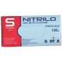 Luvas Nitrilo Sem Pó Tamanho (S)  Azul (100un)