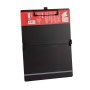 Prancheta A4 PP Dobrável Com Mola e Elástico APLI (Preto)