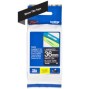TZ365 Fita Gravação 36mmx8mts Preto/ Branco P-Touch 